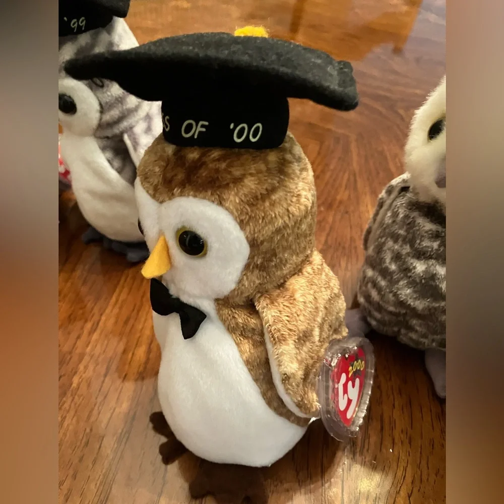 Lot of 6 graduation owls Ty Beanie Babies. Pet free and smoke free home. - Picture 5 of 8